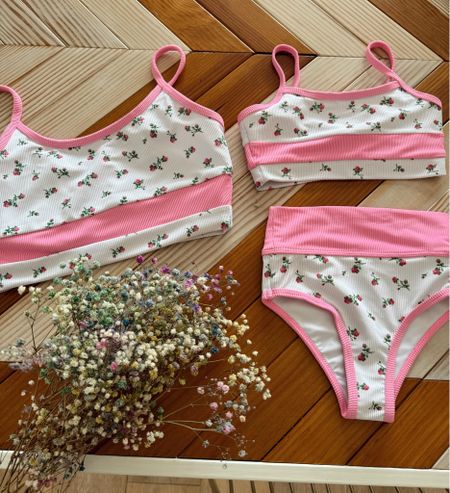 Pretty floral matching mom and mini bikinis 

#LTKkids #LTKfamily #LTKswim