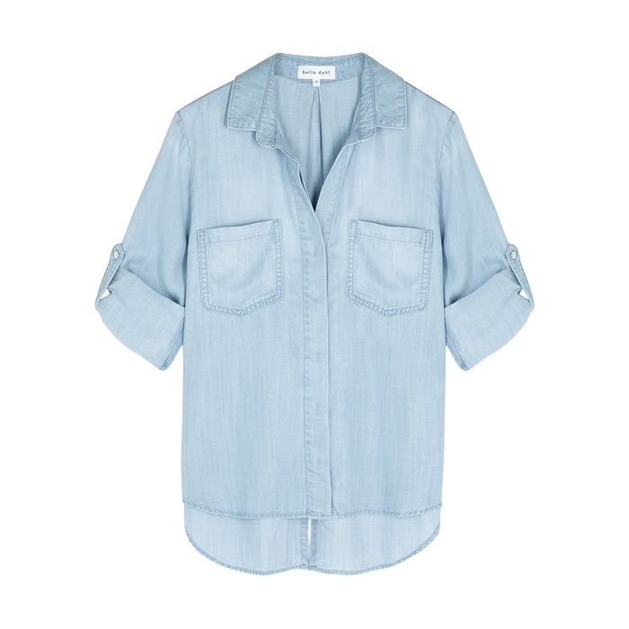 Bella Dahl Light Blue Chambray Shirt | Harvey Nichols (Global)
