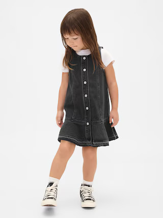 Baby & Toddler Denim Peplum Hem Dress | Gap (US)