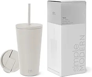 Simple Modern Insulated Tumbler with Lid and Straw | Iced Coffee Cup Reusable Stainless Steel Wat... | Amazon (US)