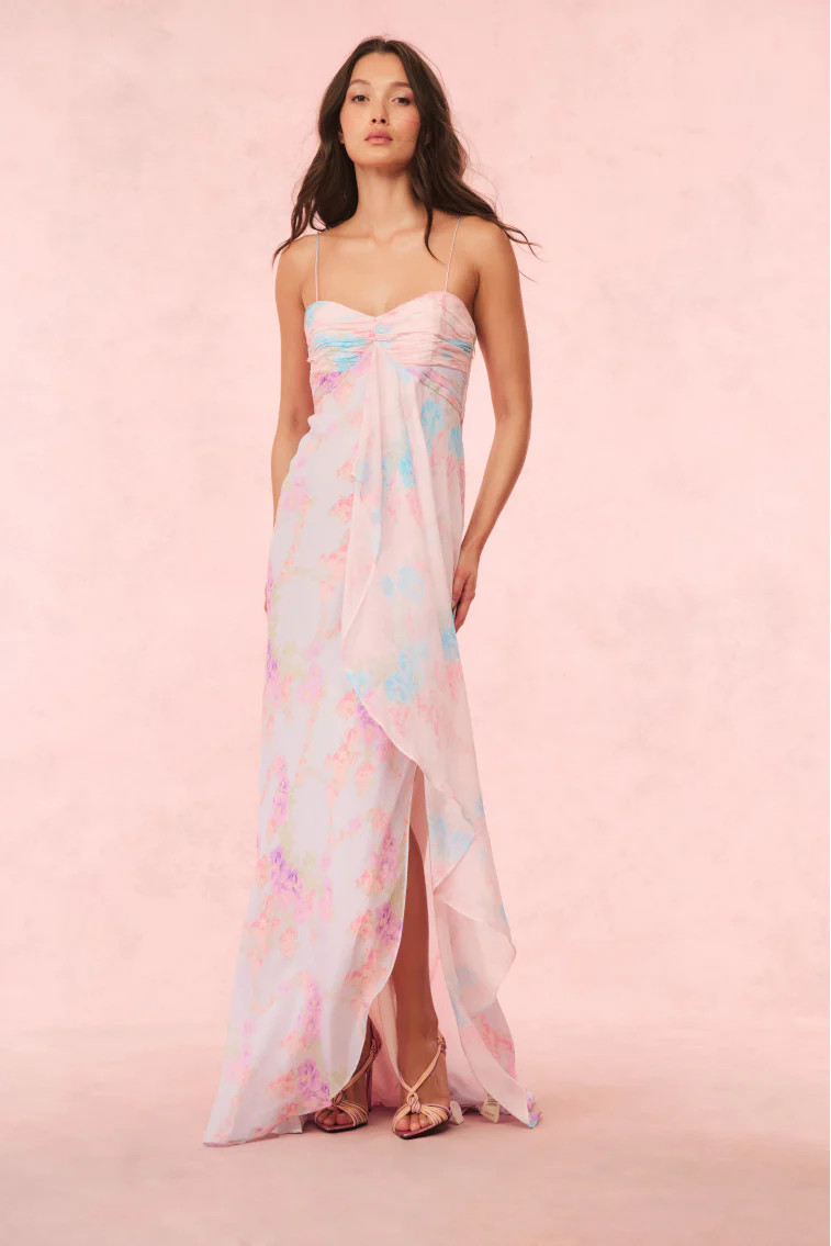 Miu Floral Chiffon Gown | LoveShackFancy