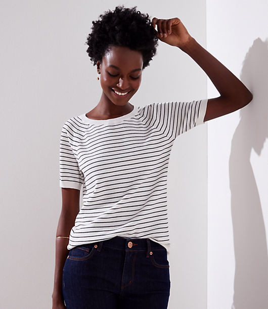 LOFT Striped Sweater Tee | LOFT
