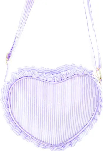 Seersucker Ruffle Girls' Heart Purse | Nordstrom