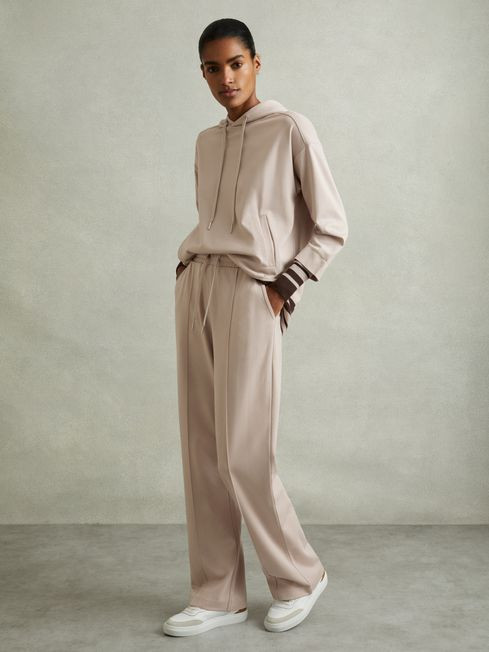 Alexi
                Drawstring Straight Leg Jersey Joggers | Reiss US