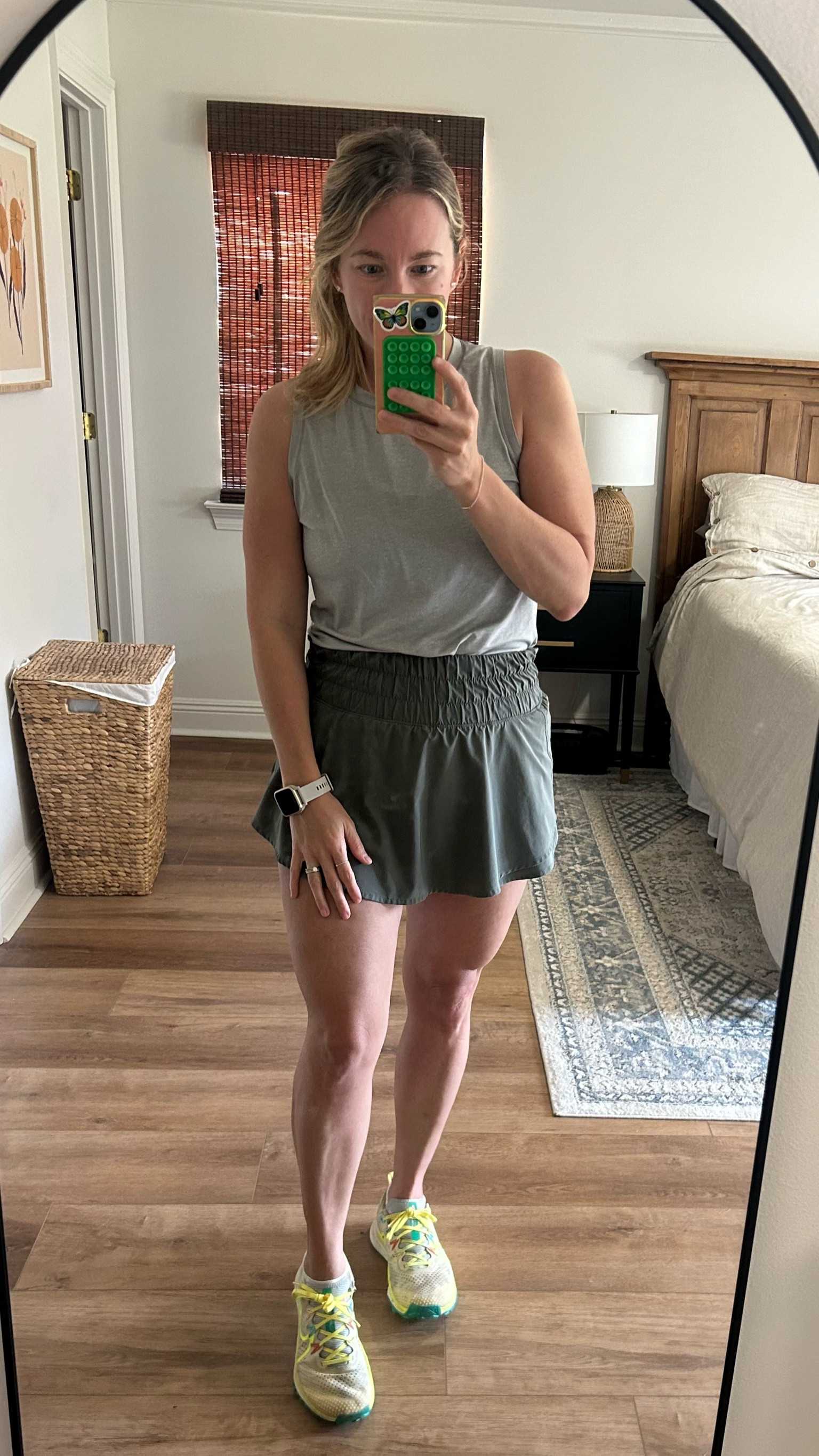 Workout 5/5 for the week is complete!!! If you havn’t bought this skort - do it now, they are starting to run low on sizes and colors and I don’t want you to miss out! Perfect for ballpark night, fitness classes and running errands. I am wearing the medium! 

#LTKFitness #LTKFindsUnder50 #LTKActive