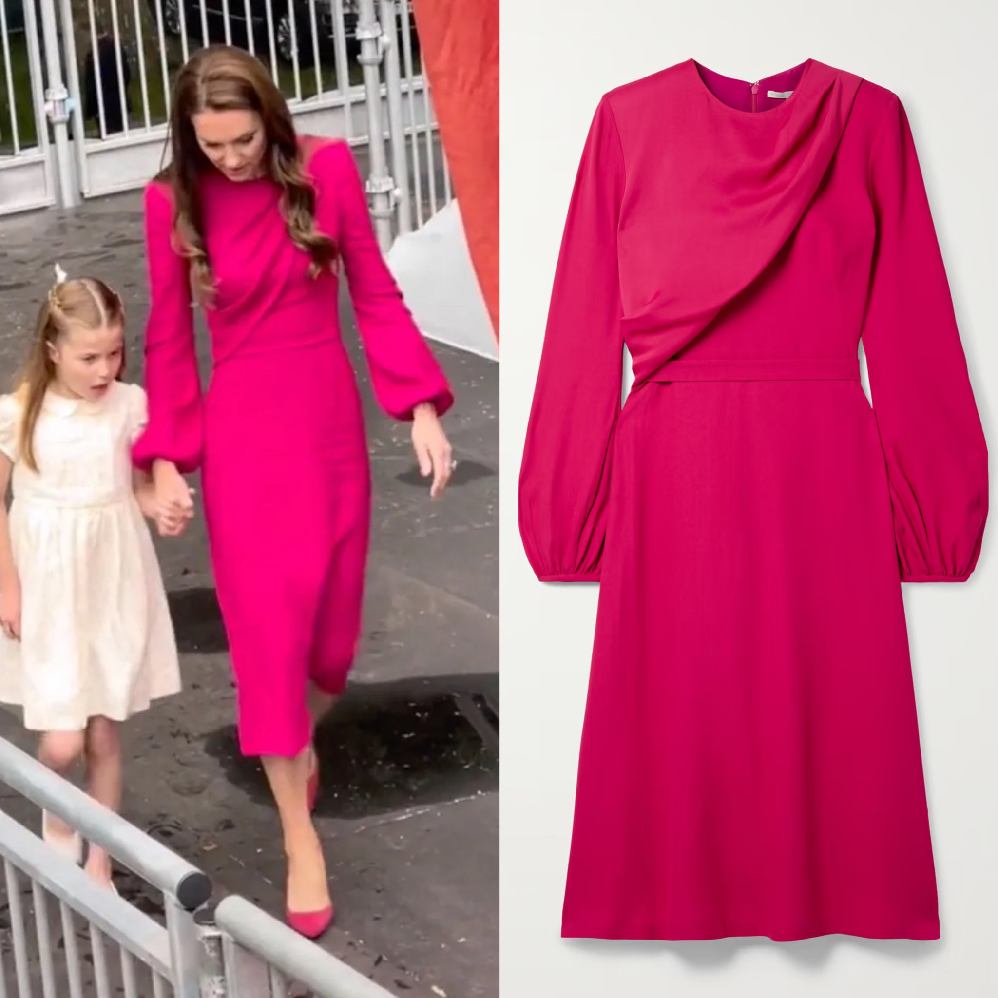 Stella McCartney pink midi dress

#LTKstyletip