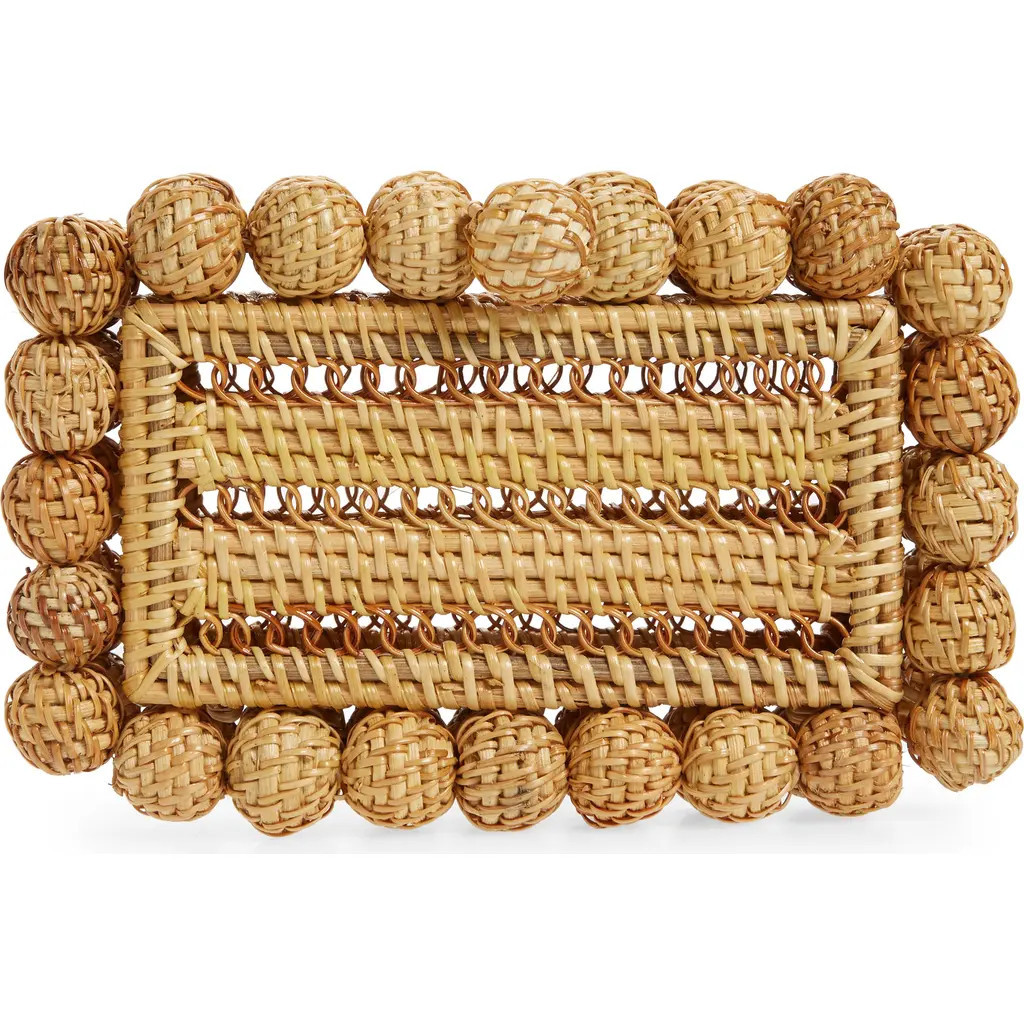 Cult Gaia Eos Rattan Box Clutch in Natural at Nordstrom | Nordstrom