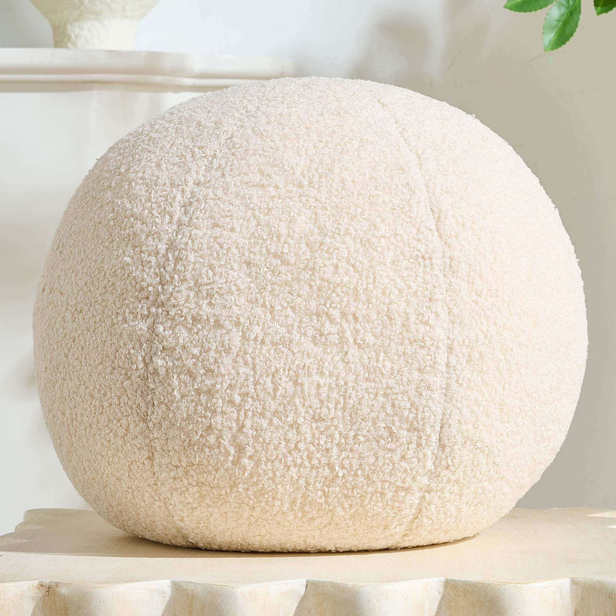 11.8 inch Ball Pillow Round Decorative Pillow Beige Sphere Shaped Throw Pillows Soft Nordic Style... | Amazon (US)