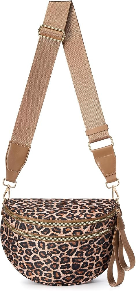Black and White Checkered Crossbody Bag Bum Bag for Women,Spacious Checkered Purse Fanny Packs Be... | Amazon (US)