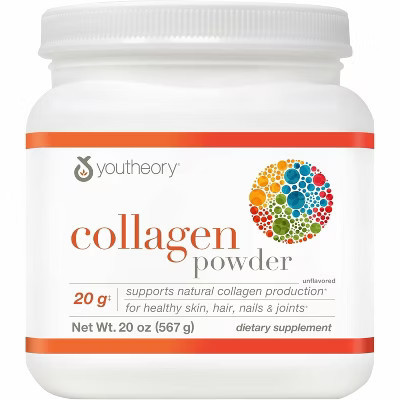 Youtheory Collagen Peptides Powder, Promotes Hair, Nail, Skin, and Joint Health, Unflavoured, 20 OZ | Target