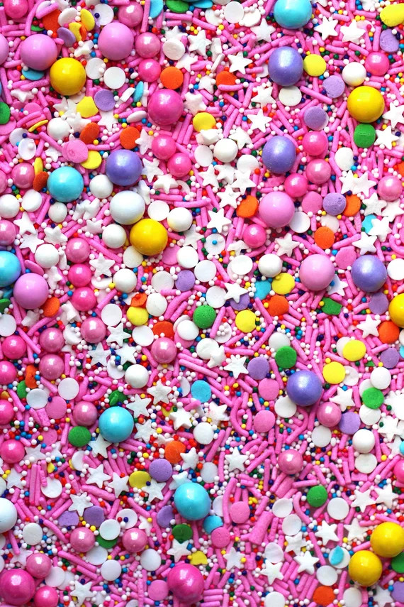 Donut Queen Sprinkles, Pink and Rainbow Sprinkles, Crunchy Sprinkles, fancy sprinkles, Star Sprinkle | Etsy (US)