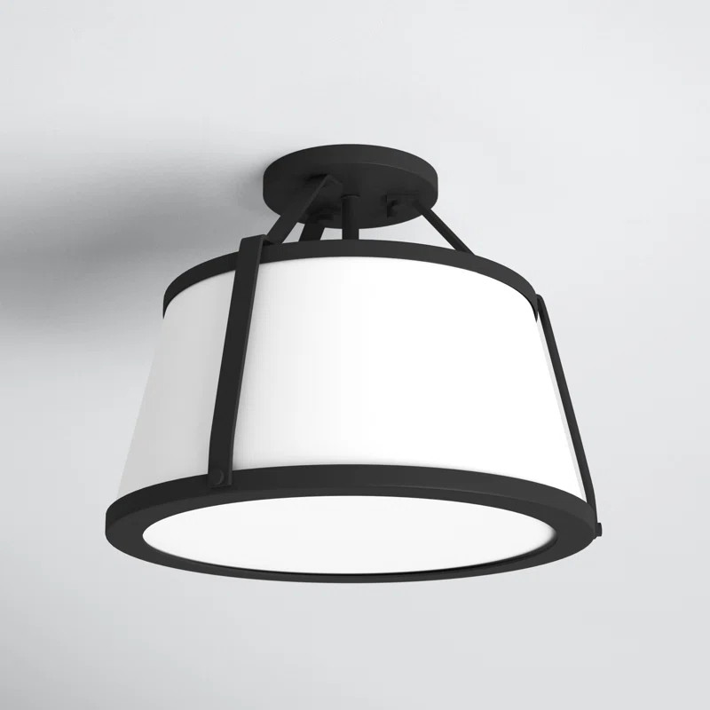 Vonnie Fabric Semi Flush Mount | Wayfair Professional