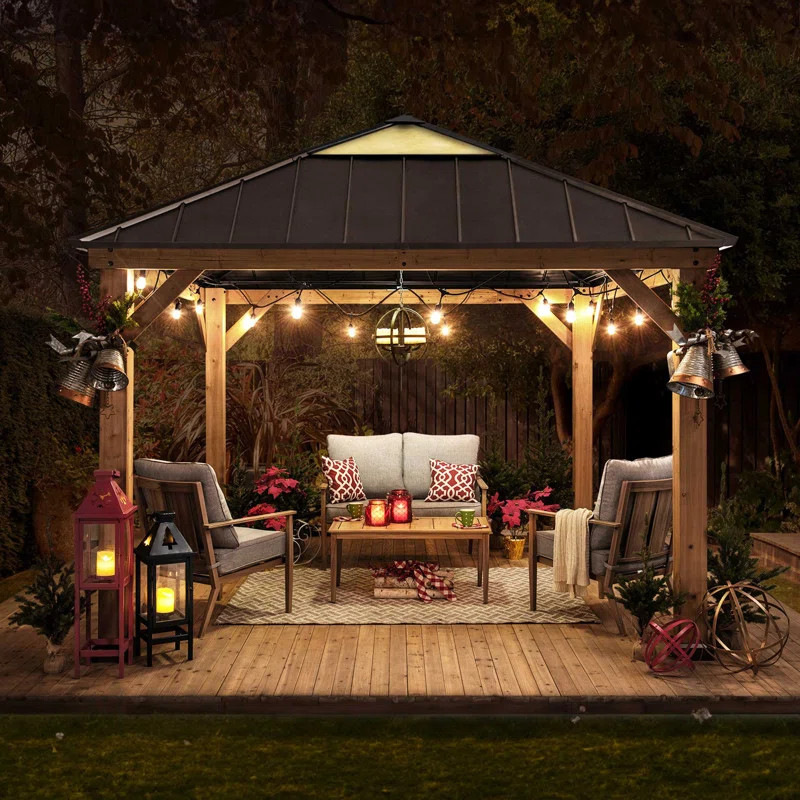 11 Ft. W x 11 Ft. D Solid Wood Patio Gazebo | Wayfair North America