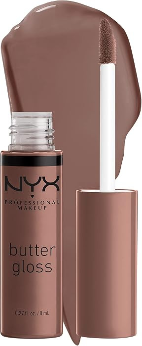 NYX PROFESSIONAL MAKEUP Butter Gloss Brown Sugar, Non-Sticky Lip Gloss - Cinnamon Roll (Grey Brow... | Amazon (US)