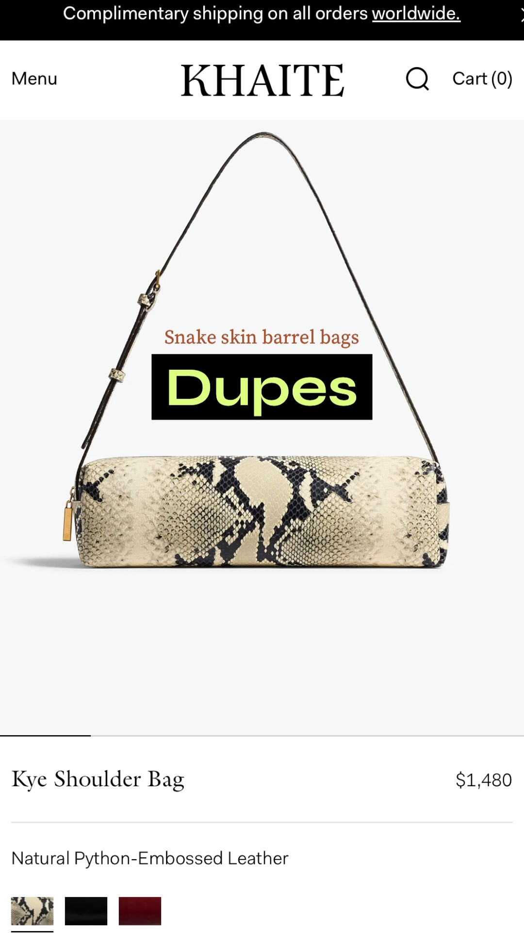 Snakeskin barrel bags - Affordable Edition 

#LTKU #LTKStyleTip #LTKParties
