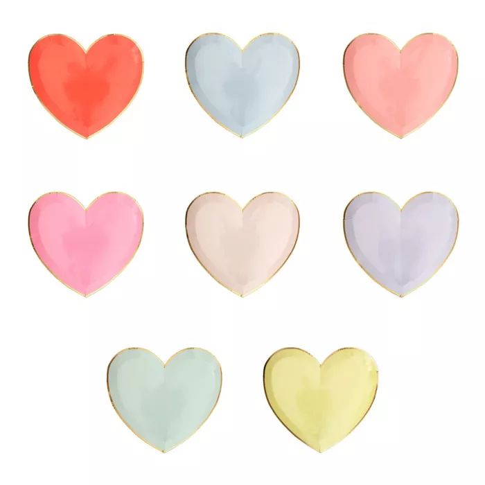 Meri Meri Party Palette Heart Small Plates | Target
