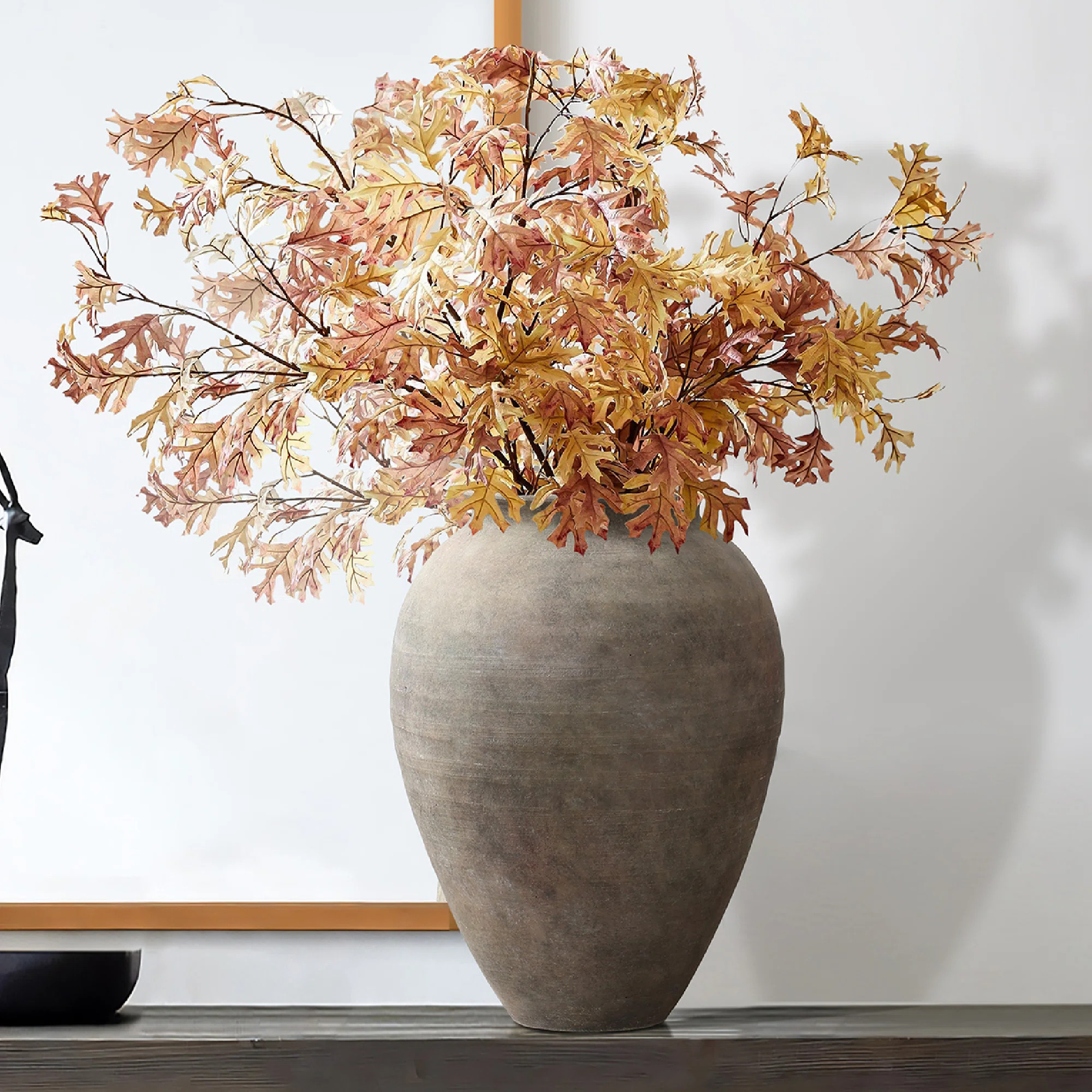 Rustic Ceramic Vase, Terracotta Pot Home Decor with Earthy Gray-Brown Finish, Multi Shape & Size ... | Wayfair North America