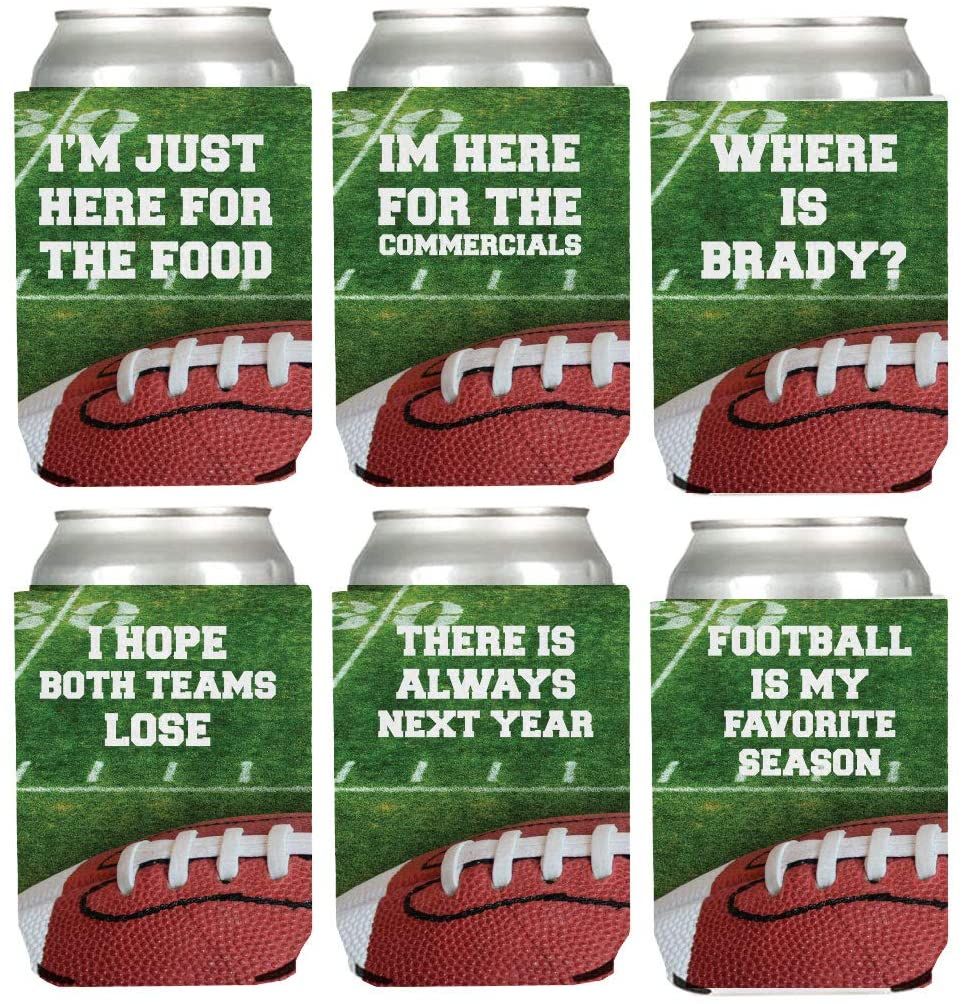 VictoryStore Can Coolers - Funny Football Can Coolers Set of 6 Different Sayings - Walmart.com | Walmart (US)