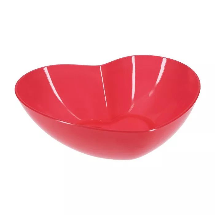 Large Plastic Valentine&#39;s Day Heart Bowl Red - Spritz&#8482; | Target