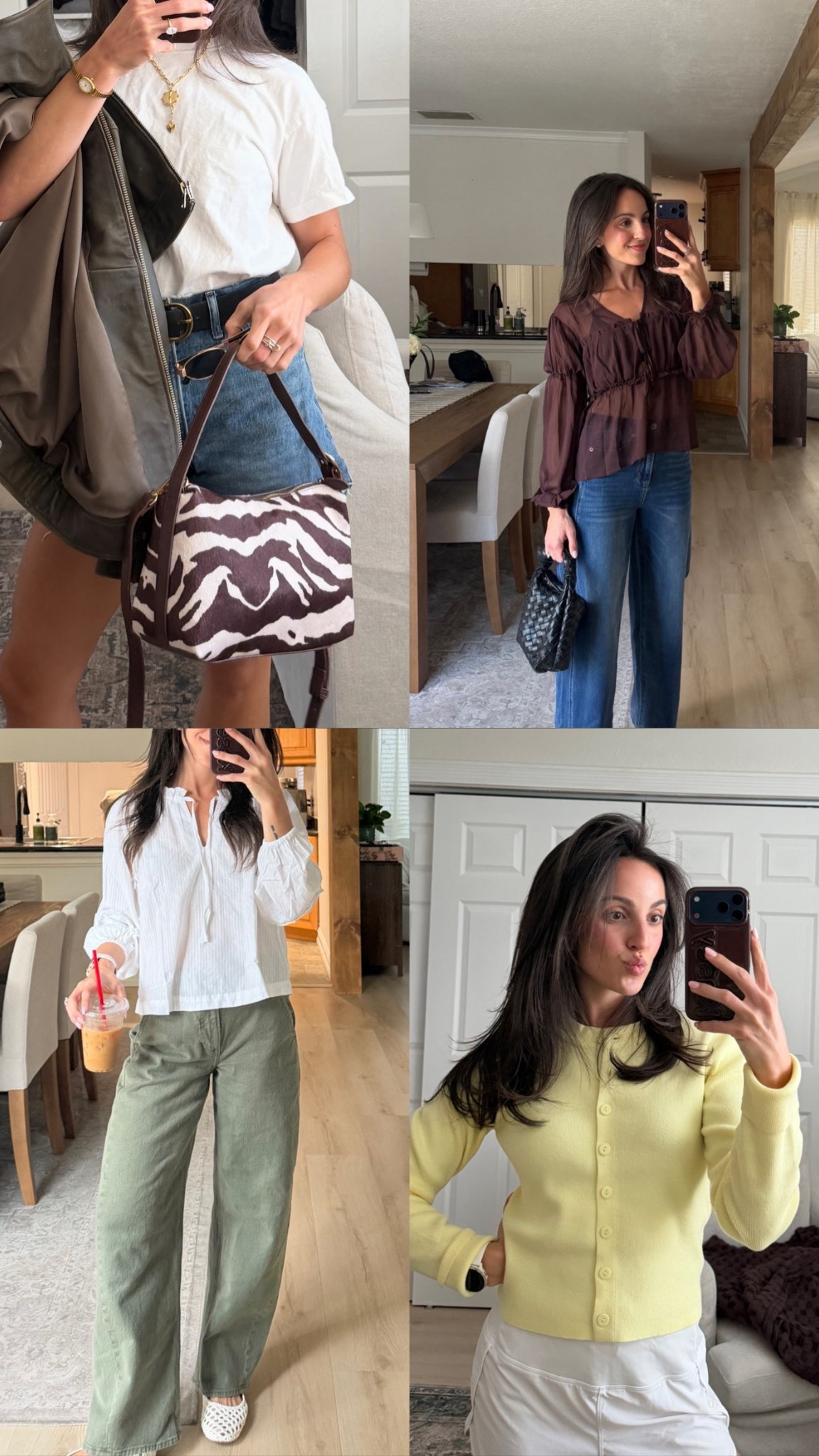Last weeks most loved items! Zebra purse/handbag from old navy, brown blouse from wishbone boutique , white ruffled top from old navy + butter yellow cardigan from lulus! Cutest spring finds 

#LTKSeasonal #LTKootd #LTKSaleAlert