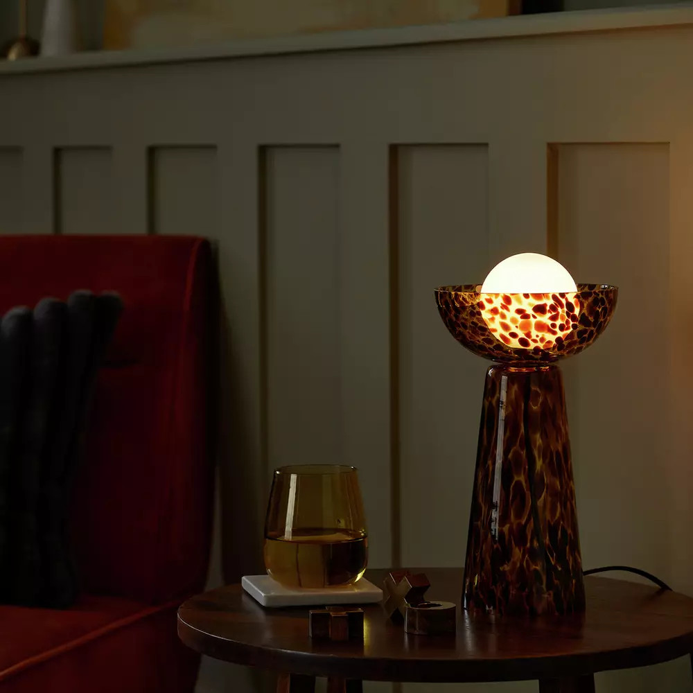 Buy Habitat Glass Tortoise Shell Table Lamp - Brown | Table lamps | Argos | argos.co.uk