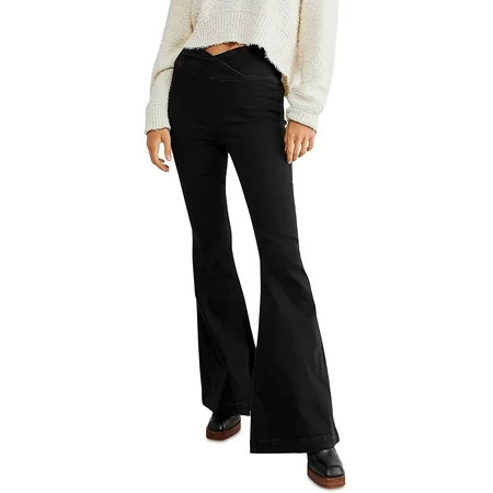 Free People Womens Venice Beach Stretch Cotton Flared Jeans | Walmart (US)