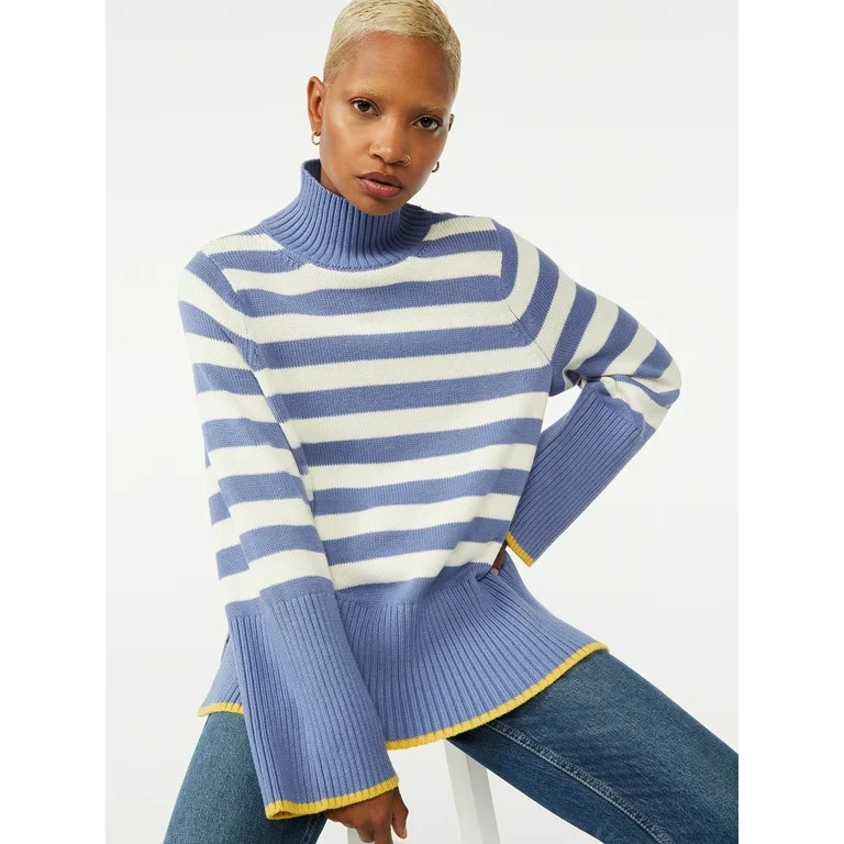 Free Assembly Women's Ribbed Turtleneck Sweater | Walmart (US)