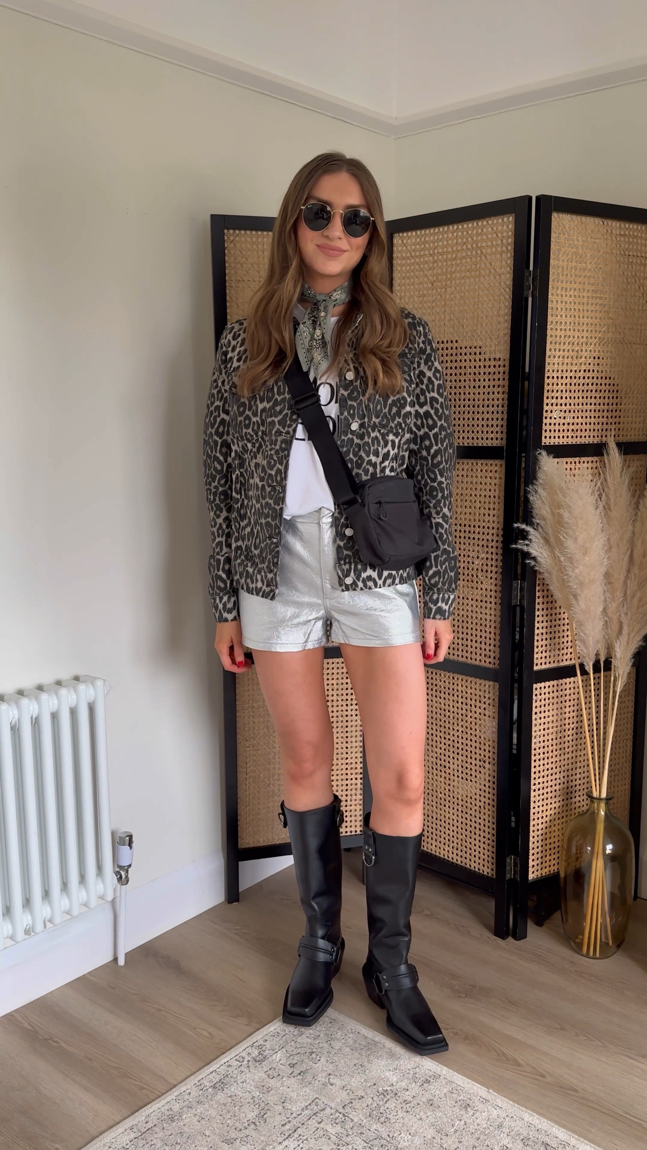 Day 5 of 30 outfits in 30 days


Wearing…

A size 10 in the Boohoo Faux Leather Metallic High Waisted Tailored Shorts
I sized up in these so they weren’t too tight or short

An Elton John x More, by Christopher Kane t-shirt, I bought this last year so no longer available but I’ve linked similar 

Topshop Rain premium leather western knee boots in black 

A size 12 in the Boohoo Leopard Print Denim Jacket (I sized up two)

GANNI ‘tech festival bag’

RayBan round sunglasses in the size 53


Festival outfit, eras tour outfit, festival fashion, Glastonbury outfit
Cowboy boots, silver shorts, leopard print jacket


#LTKFestival #LTKSeasonal

#LTKeurope