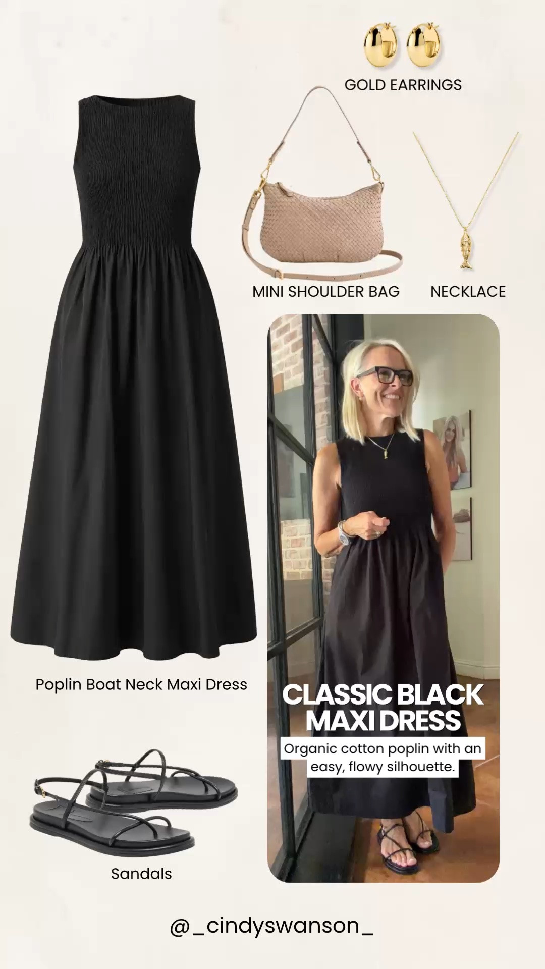 A timeless black maxi dress you’ll reach for again and again. The organic cotton poplin keeps it light and breathable, while the smocked bodice creates a flattering fit and the flowy silhouette makes it easy to dress up with gold jewelry or keep casual with simple sandals.

💡 LTK MADE EASY
❤️ Heart = Support my posts!
🔖 Save = Get sale & restock alerts
📋 Lists = Keep favorites organized
📲 Share = Send lists and products to a friend. Hello, Christmas List!
💬 Comment = Ask me anything about what I’m wearing. :-)

#LTKootd #LTKSaleAlert #LTKOver40