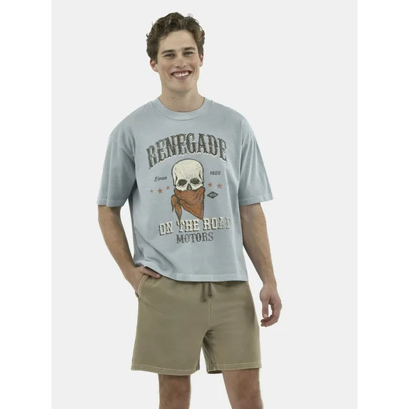 No Boundaries Graphic Crop Tee, Men's & Big Men's | Walmart (US)