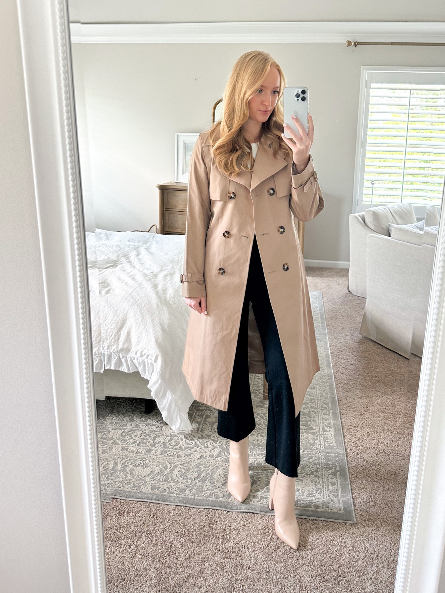 Chic trench coat in the Nordstrom anniversary sale! Wearing a small 

#LTKSeasonal #LTKxNSale
