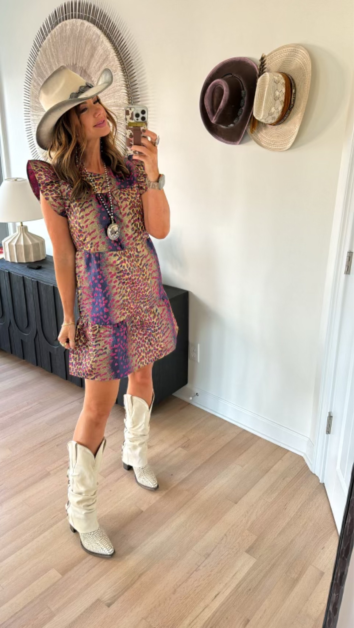 Avara Eva Dress runs TTS, I’m wearing a medium - code BETSY15 works for 72 hours! ❤️

Boots and hat linked from Freebirds! 

Jewelry from @goldielew_ code BETSY works! ❤️

#LTKSeasonal #LTKsalealert #LTKHoliday