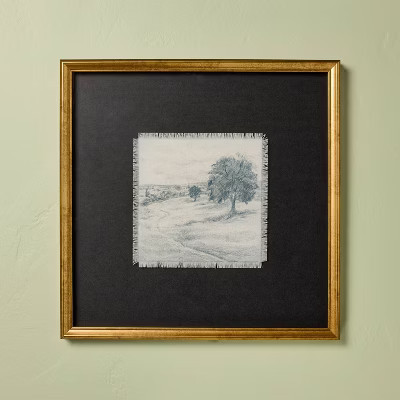 18"x18" Square Matte Black Landscape Framed Wall Art - Hearth & Hand™ with Magnolia | Target