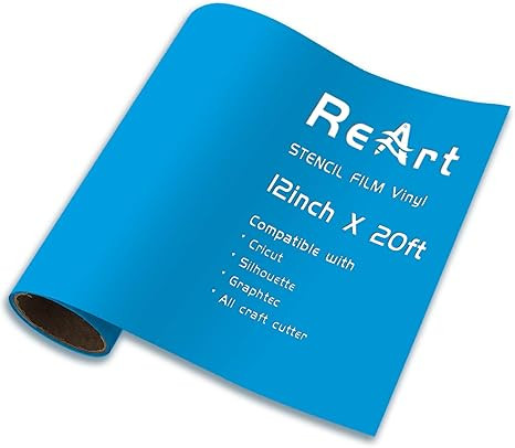 Stencil Film Roll Vinyl - 12.125 in X 20 ft for Cricut / Silhouette / Cameo Vinyl Stencil Film, D... | Amazon (US)