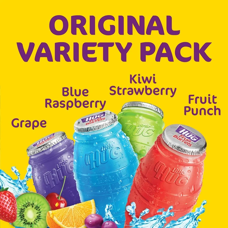 Little HUG Fruit Barrels, Original, Shelf Stable Kids Drinks Variety Pack, 40 Count, 8 fl oz Bott... | Walmart (US)