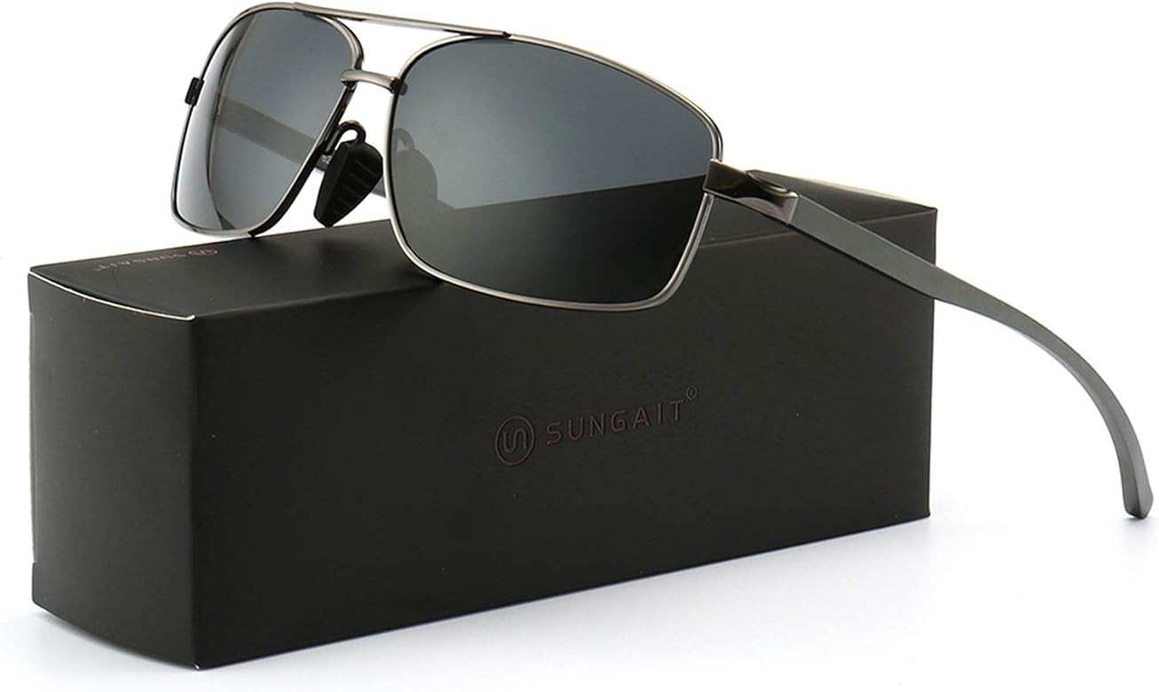 SUNGAIT Ultra Lightweight Rectangular Polarized Sunglasses UV400 Protection | Amazon (US)