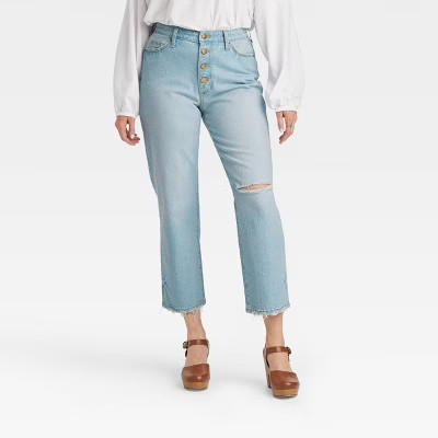 Women's Curvy Fit High-Rise Vintage Straight Jeans - Universal Thread™ | Target