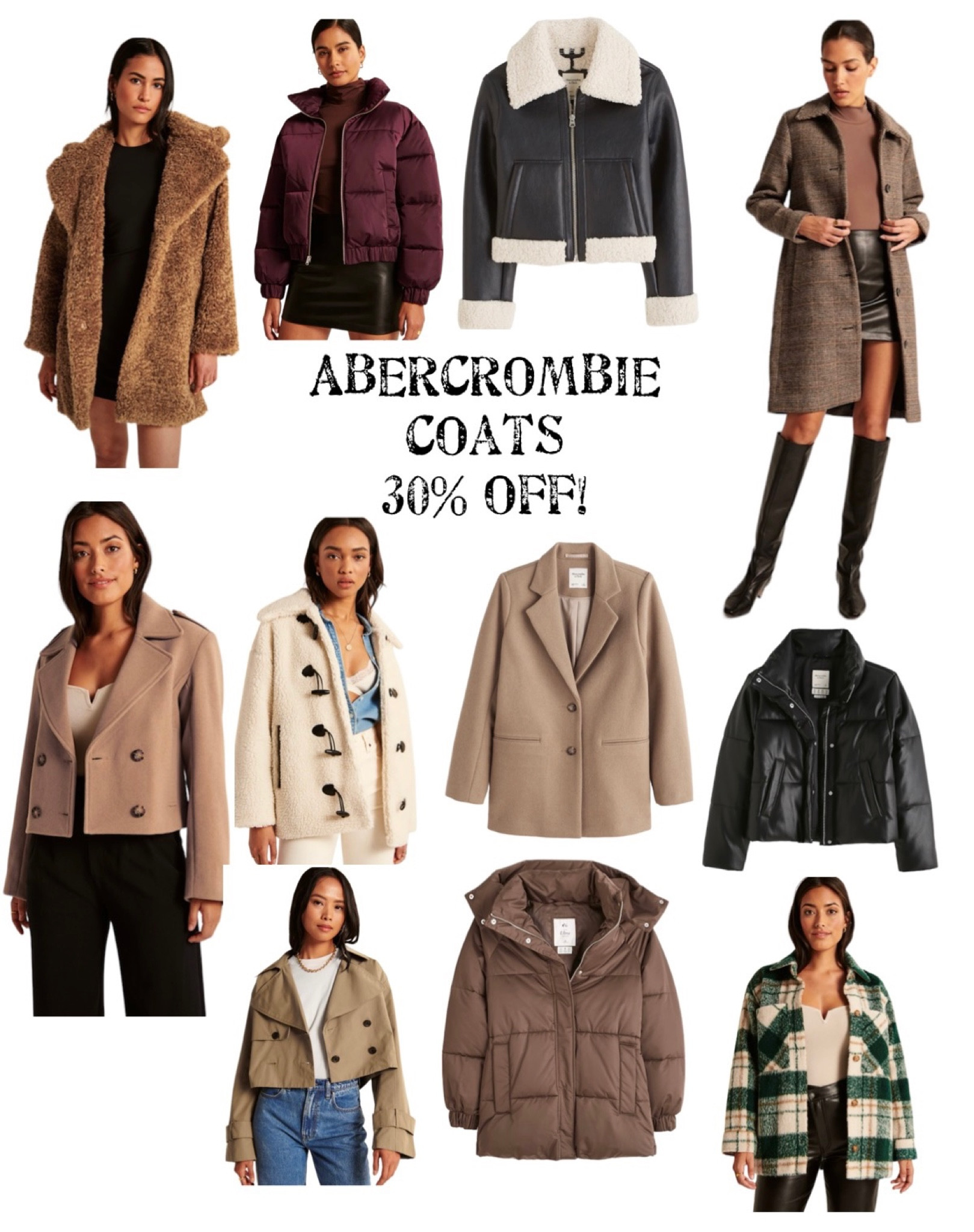 Abercrombie Coats, Black Friday sale - 30% off sitewide! 

#LTKCyberweek #LTKGiftGuide #LTKsalealert