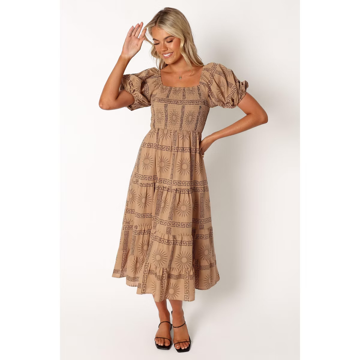 Petal and Pup Womens Soliel Puff Sleeve Midi Dress | Target