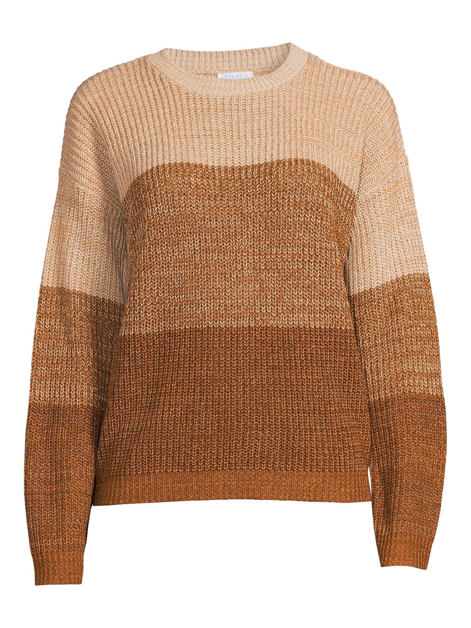 Time and Tru Women’s Lightweight Ombre Stripe Pullover Sweater - Walmart.com | Walmart (US)