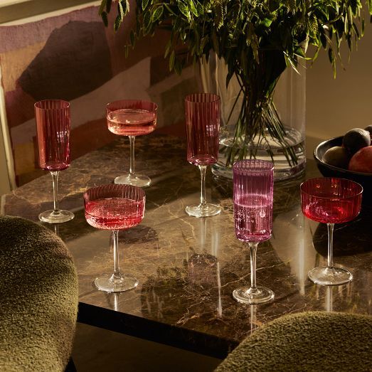 Esme Fluted Champagne Glass Sets | West Elm (US)