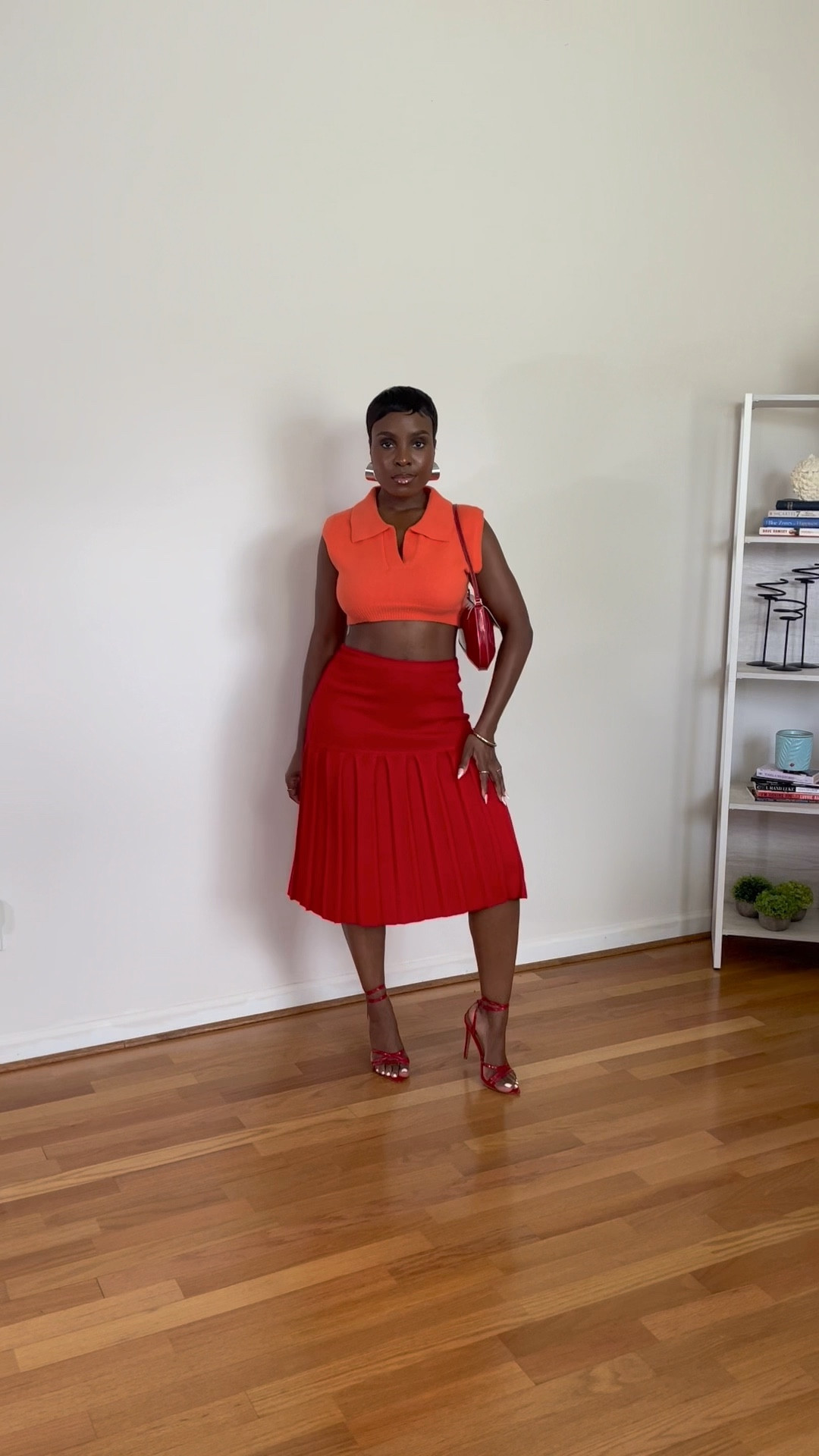 Red drop waist midi skirt, orange collared crop top, red and orange outfit, summer outfit idea, edgy fashion outfit idea

#LTKSeasonal #LTKStyleTip #LTKSummerEdit
