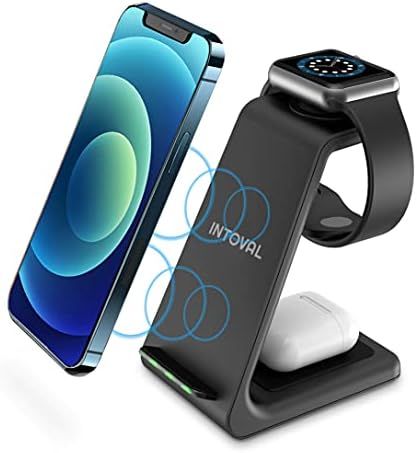 Amazon.com: Intoval Wireless Charging Station, 3 in 1 Charger for Apple iPhone/iWatch/Airpods,iPh... | Amazon (US)