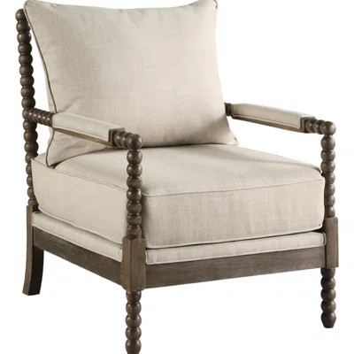 Classic Beige Accent Chair For - 38 Inches X 34 29.5 And Natural Use 38" Height 34" Width 29.5" Depth | Wayfair North America