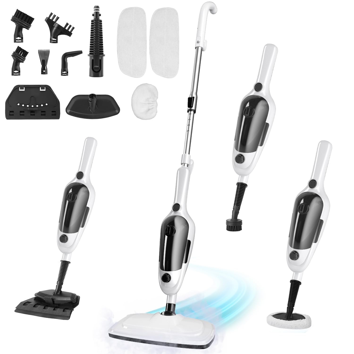 Steam Mop - 11-in-1 Steam Cleaner for Home with 15.2 OZ Water Tank & 23FT Power Cord, Detachable ... | Amazon (US)