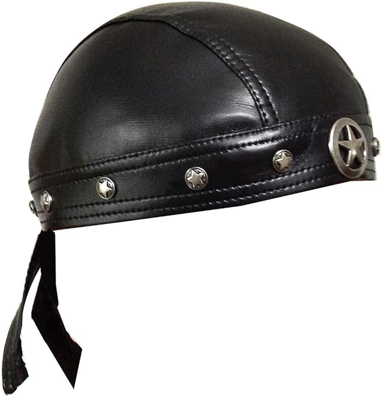 Star Studded Bandana Du Do Doo Rag Cap Wrap Biker Leather Cool Stylish Black | Amazon (US)