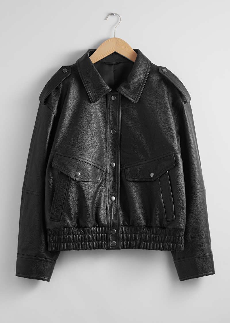 Boxy Buttoned Leather Jacket | & Other Stories (EU + UK)