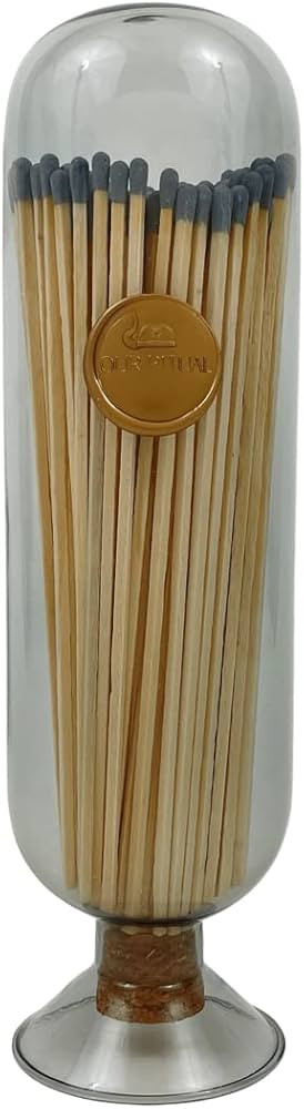 | Decorative Handblown Glass Cloche with Striker - Includes 120 Tall 8in Premium Brown Tipped Fir... | Amazon (US)