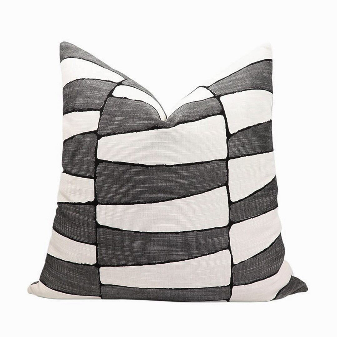 Perennials Tribal Trellis OUTDOOR pillow cover in Ebony 762-18 - DOUBLE SIDED // Designer pillow ... | Etsy (US)