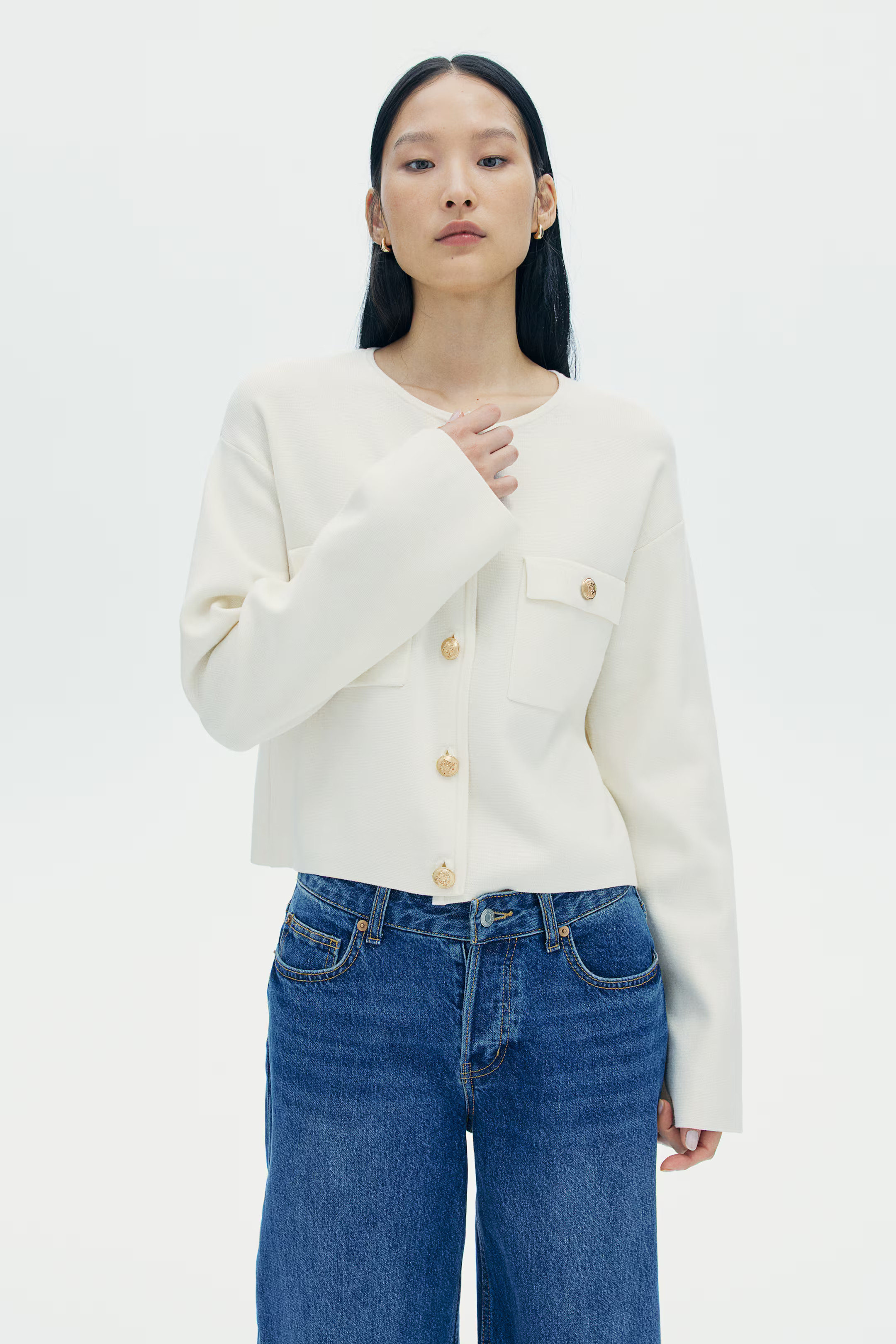 Pocket-Detail Cardigan - Black - Ladies | H&M US | H&M (US + CA)